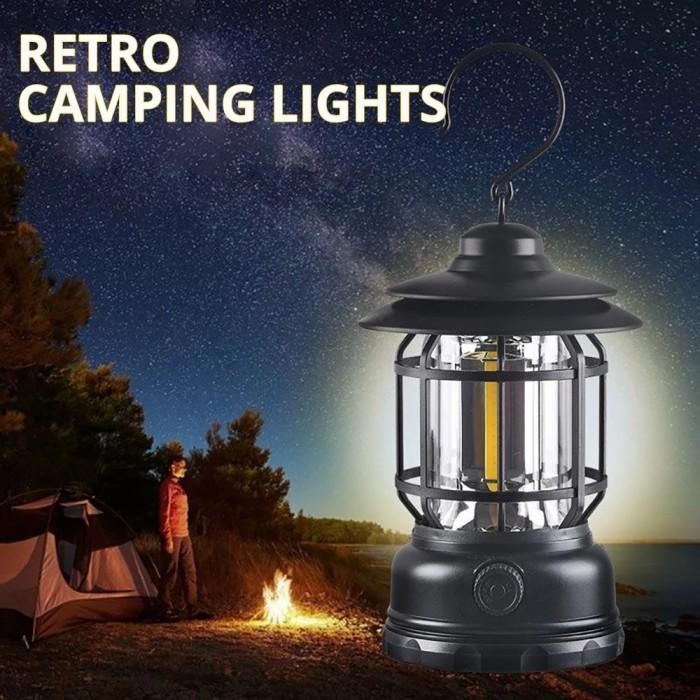 Lampu Camping Lentera LED / Lampu Emergency Outdoor / Lampu Cas USB