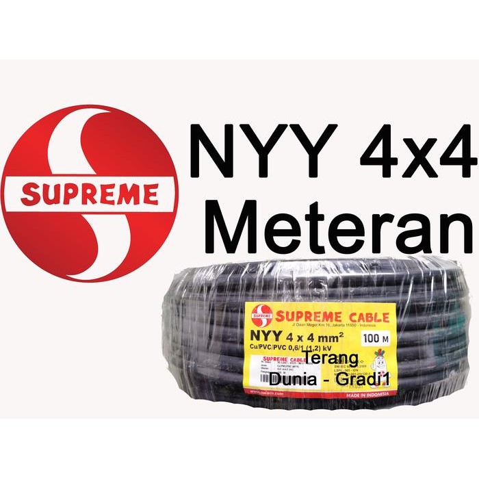 Kabel NYY 4x4 Supreme Kabel Supreme NYY 4x4 Kabel Tunggal NYY 4x4mm