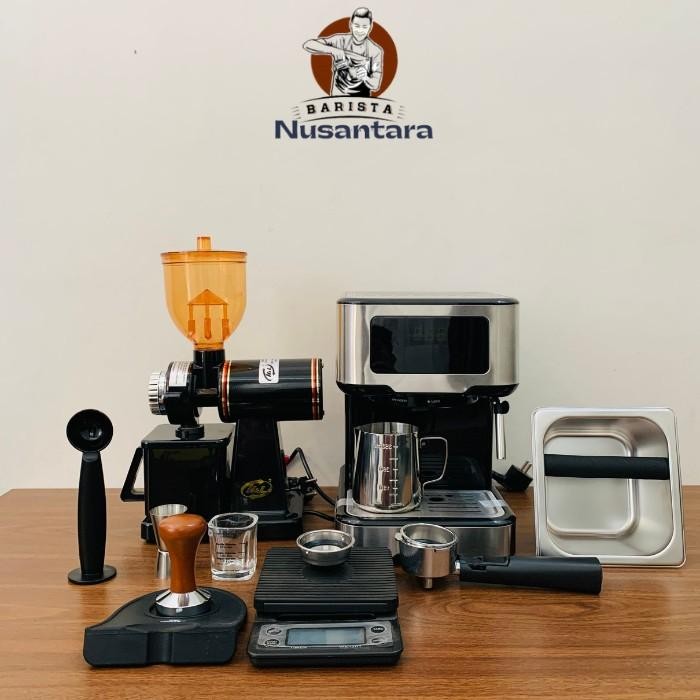 TERBARU Paket Mesin Espresso CM6863 Grinder N600 Alat Kopi Lengkap Usaha Kedai Kopi
