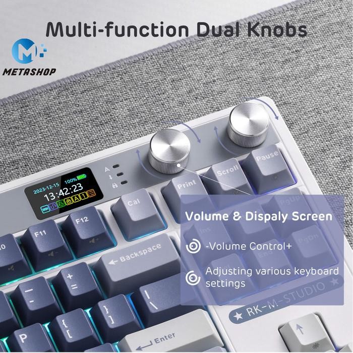 Harga Promo Royal Kludge Rk M87 Keyboard Tkl 85% Wireless Trimode Led Mechanical Keyboard