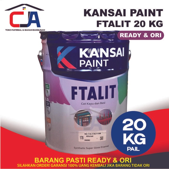 Cat Minyak Cat Kayu & Besi Kansai Paint FTALIT 20 KG PAIL READY
