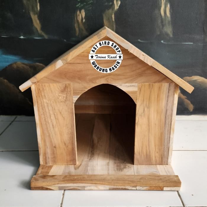 Rumah kucing anjing kelinci marmut kayu jati hutan