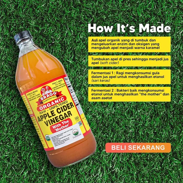 

Bragg Apple Cider Vinegar (Cuka Apel) 946 Ml - Tc Natural Cuka Apel Cukaapel Halal