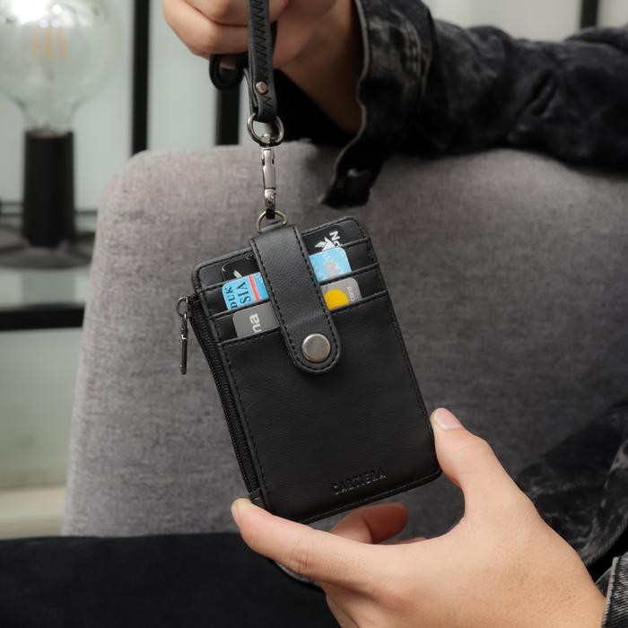 

CARTIERA VEX LANYARD ID CARD NAME TAG KALUNG PRIA WANITA KULIT PRAKTIS PREMIUM