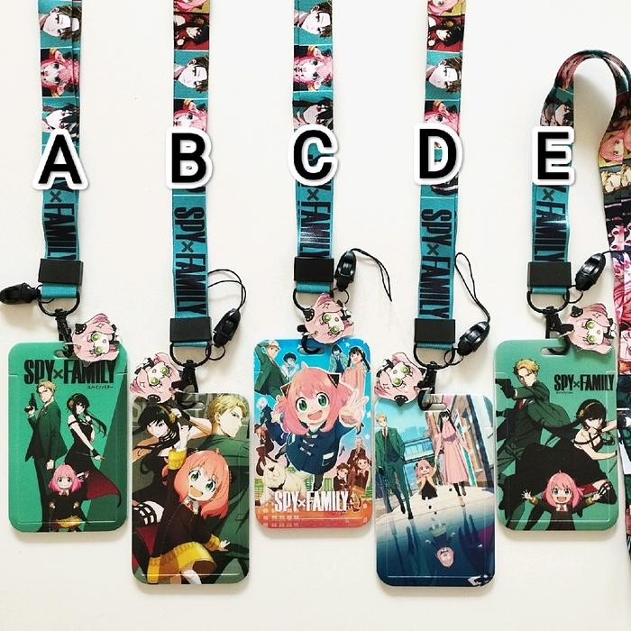 

SPY X FAMILY ANIME ID CARD HOLDER LANYARD 1 LOID YOR ANYA FORGER NAME TAG GANTUNGAN KALUNG WADAH