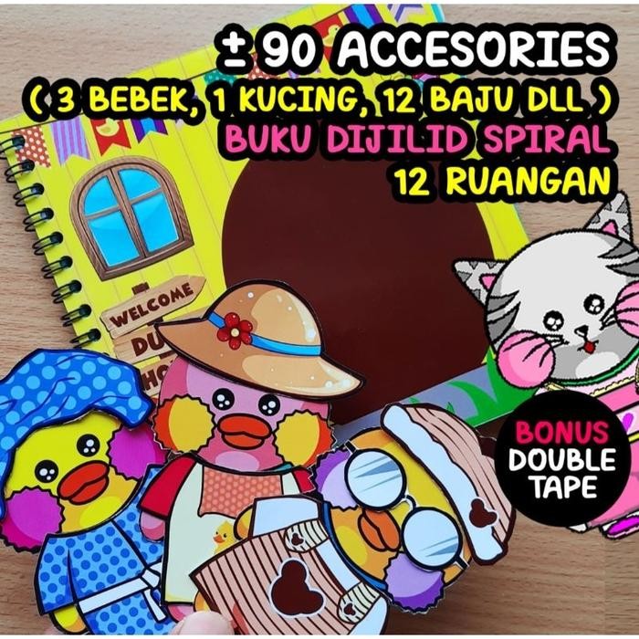 PAPERDUCK HOUSE SUPER LENGKAP SUDAH DISUSUN BEBEK VIRAL MAINAN EDUKASI ANAK