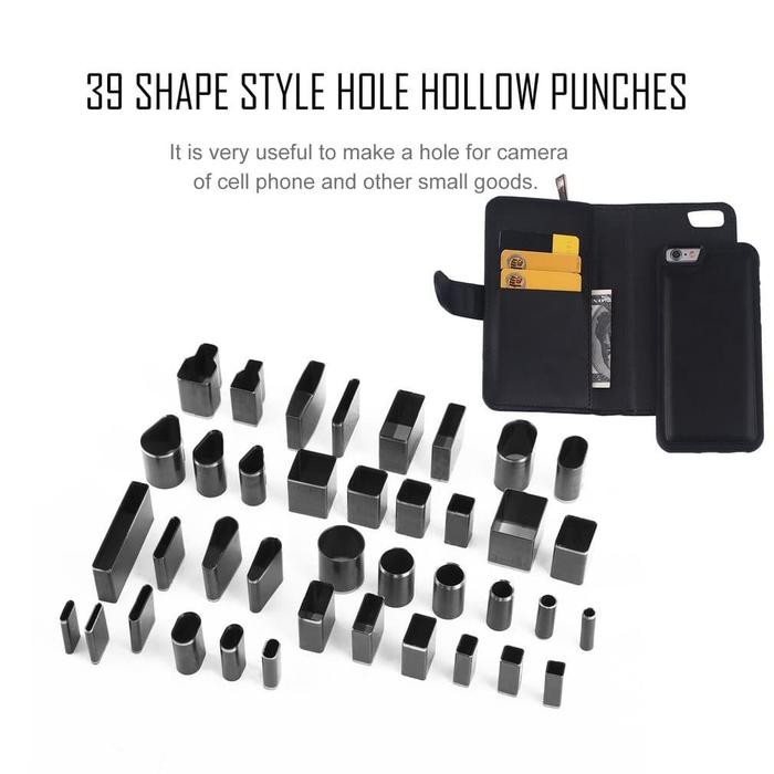 

Promo Punch Cutter 39 Shape Hole Cutter Punch Metal Leather Pelubang Kulit Diskon