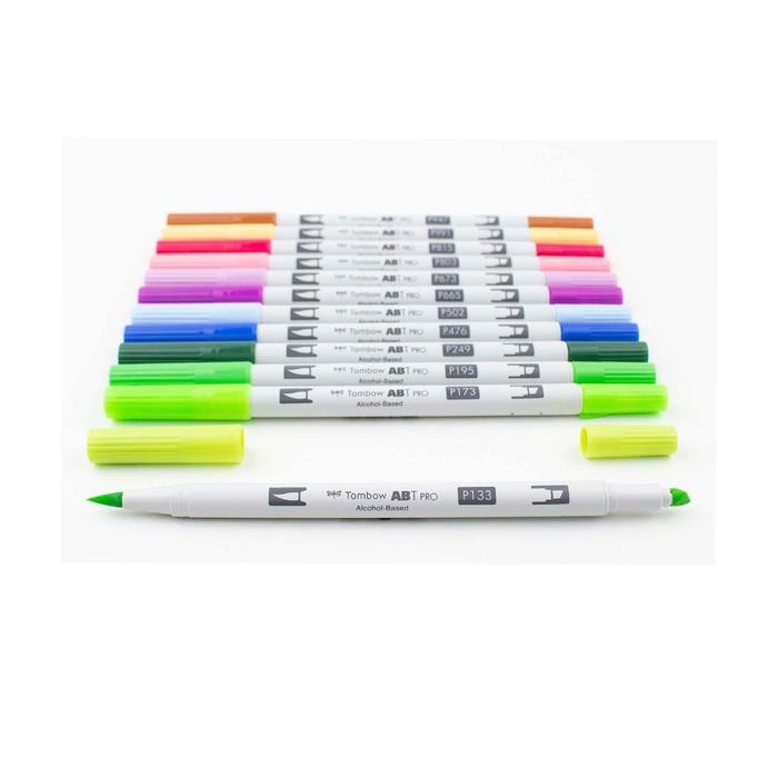 

tombow dual brush pen abt pro nature palette set 12 kode 1427