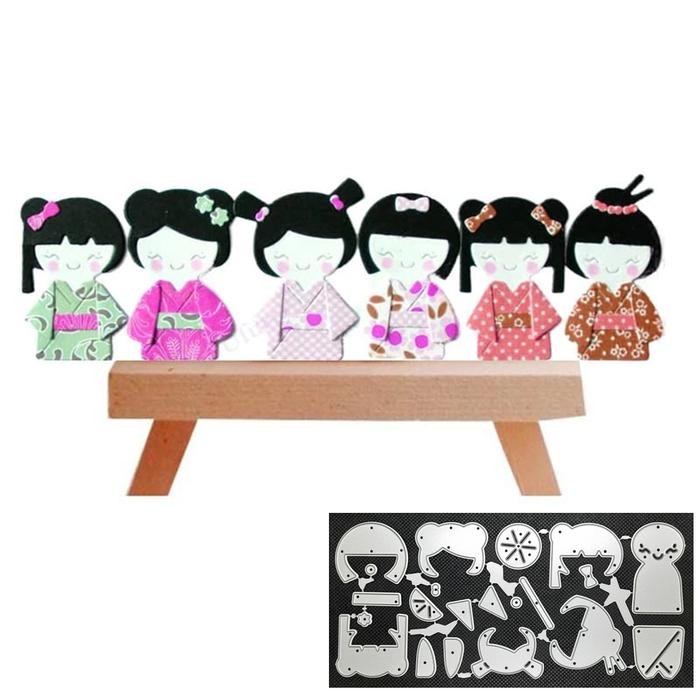 

LOVELYCRAFTSTORE METAL CUTTING DIES S073 SCRABOOKING CARD JAPANESE KIMONO DOLL KODE 1312