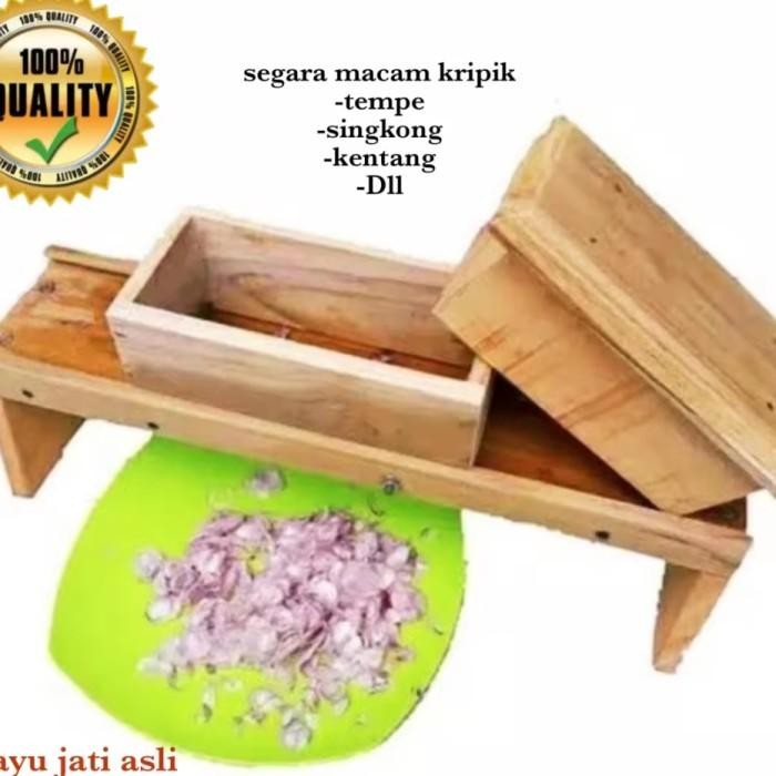 alat pengiris bawang merah keripik kentang keripik pisang kayu jati