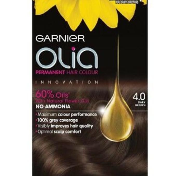Garnier Olia Dark Brown Hair Colour Pewarna Rambut Cokelat