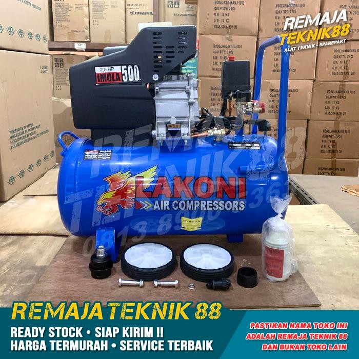 Paling Baik Kompresor Angin / 2.5Hp Lakoni Imola 500 / Kompresor Elektrik 50 Liter