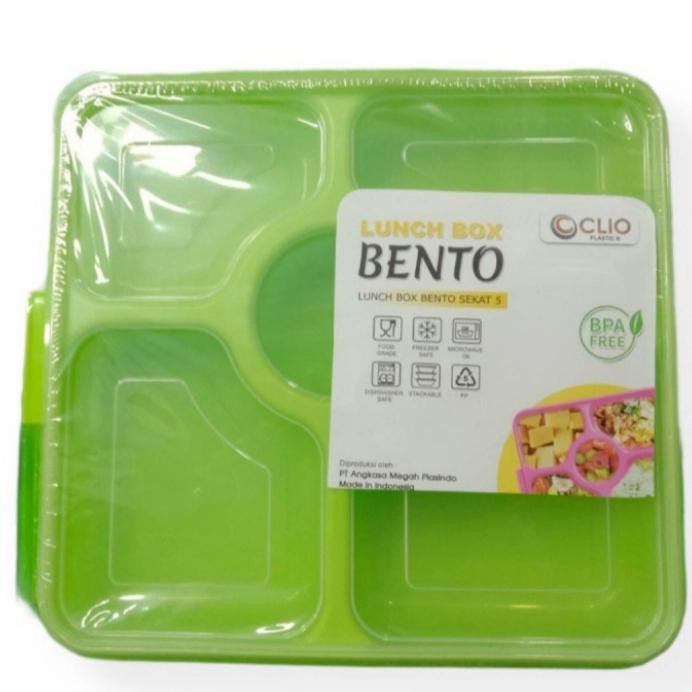 Lunch Box Clio Bento 5 Sekat Lunch Box Clio Plastik/Tempat Makan