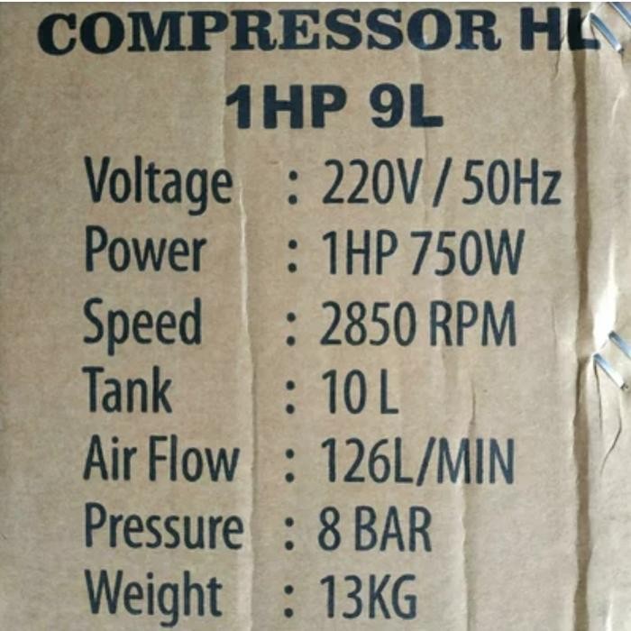 Termurah Kompresor Angin Listrik 1 Hp 9 Liter [Lakoni]