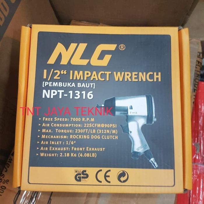 Paling Laris Air Impact Wrench Nlg Type Npt 1316 Mesin Pembuka Baut Nlg 1/2" Impack