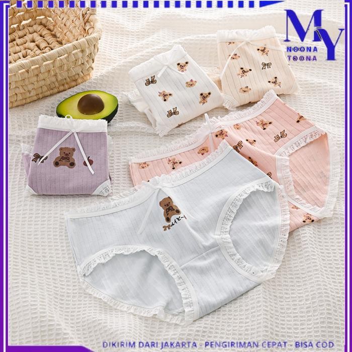 MYNOONA Celana Dalam Wanita Segita 7039 Motif Kartun Bahan Adem Sempak Cewek