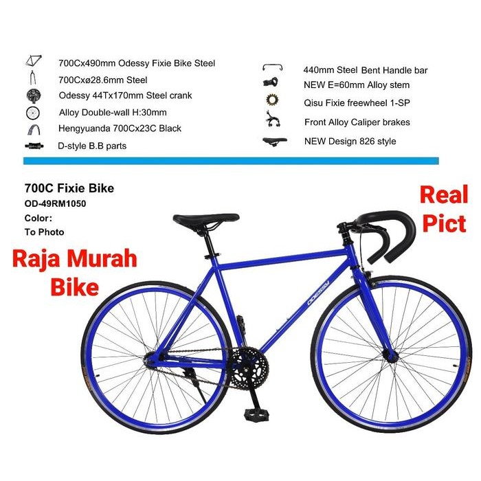 Sepeda Fixie Odessy Rm 1050 Rem Torpedo Doltrap 700C Sepeda Odessy Fixie Rem Torpedo