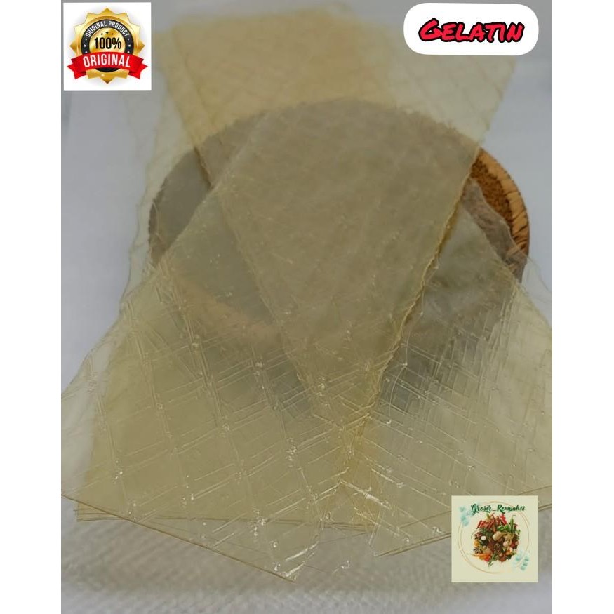 

Gelatine Sheet / Gelatin Sheet / Gelatine Lembaran 50gram