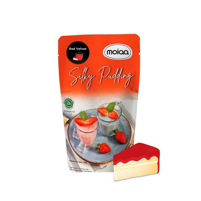 

Bubuk Pudding/ Premix Pudding/ Moiaa Silky Pudding Red Velvet 200gr