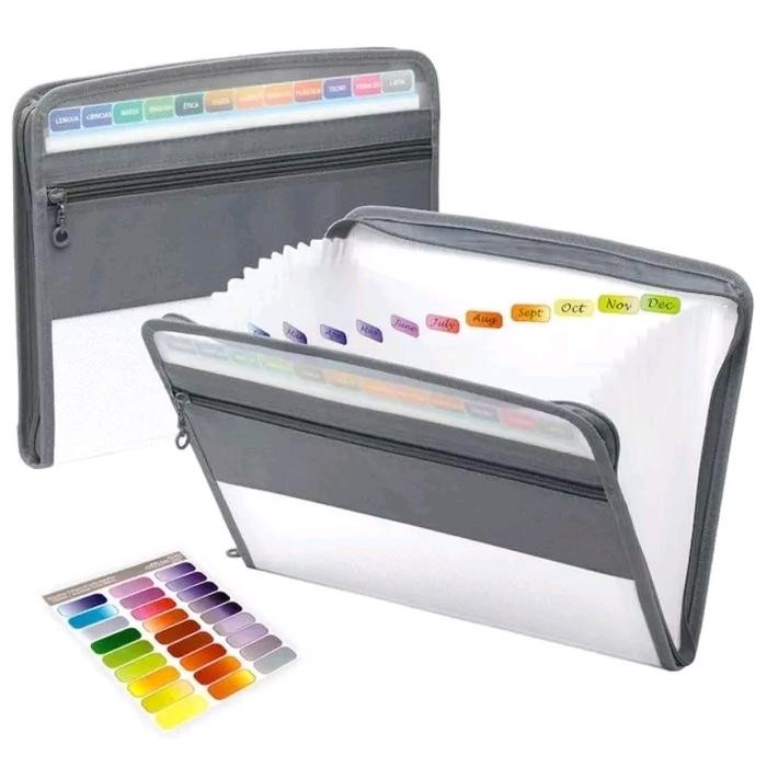 

Ready- Folder File 12 Pocket Map File Ukuran A4 Untuk Penyimpanan Dokumen Stationery Hijau Pink