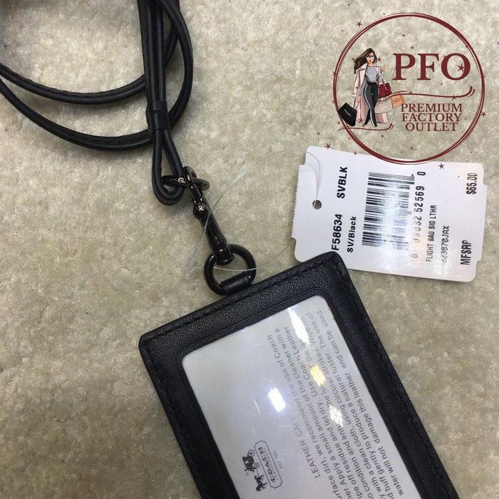 

Ready- Lanyard Ch 58634 Gantungan Lanyard Signature Embossed Black Leather