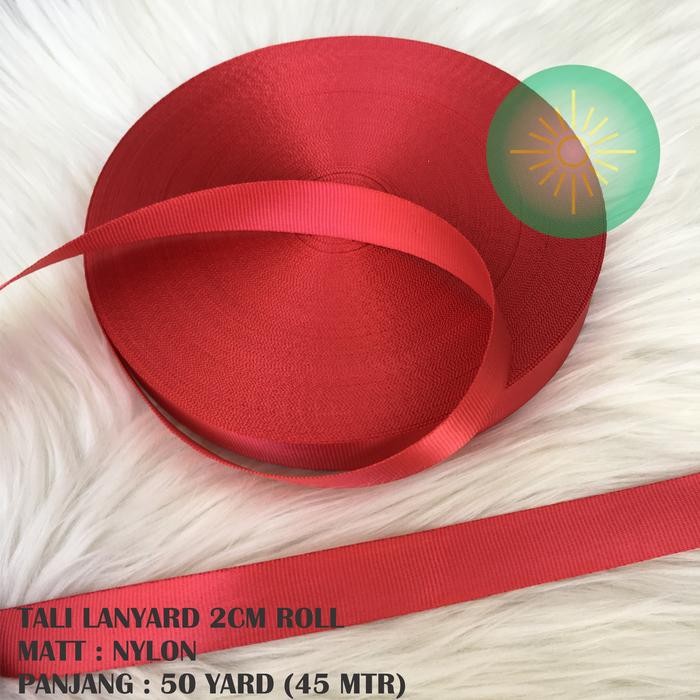 

Ready- Tali Lanyard 2Cm Nylon Merah / Tali Id Card / Tali Id Roll