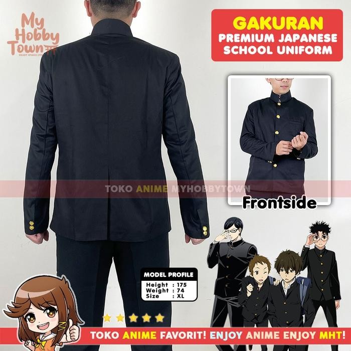 Blazer Gakuran Anime Seragam Sekolah Jepang Japanese School Uniform Okarun Oreki Houtarou Sakamoto