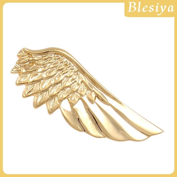 Blesiya Klip Penjepit Dasi Pria Bentuk Sayap Bahan Metal Warna Emas
