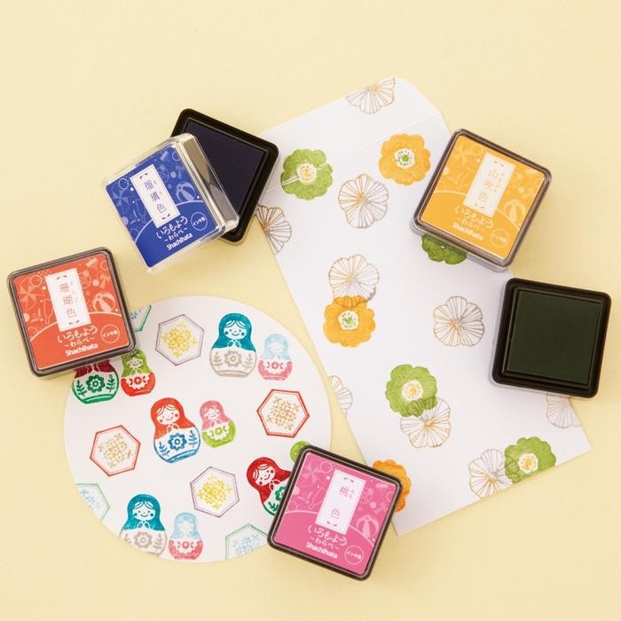 

Shachihata Iromoyo Warabe Mini Ink Pad for Stamp Japanese Colors Quick Dry Bantalan Cap Tinta
