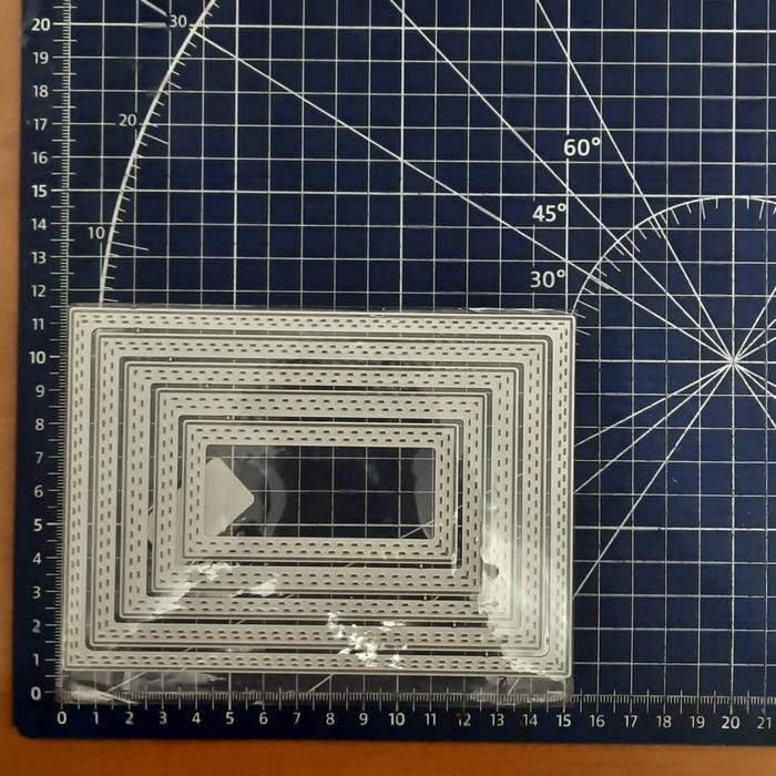 

METAL CUTTING DIES ~ SET RECTANGLE/HEXAGON FOR EMBOSSING MACHINE, CARD KODE 163