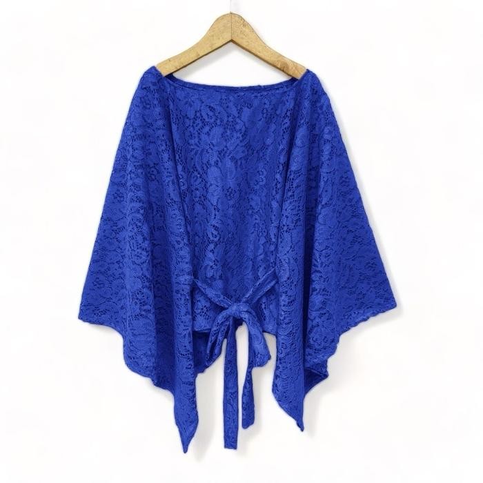 Ready- Rompi Cape Brukat Tulang Pita Outer Luaran Muslim Wanita Cardigan Panjang Dewasa Fit