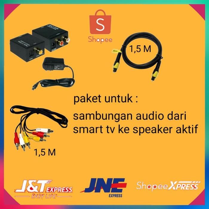 [Expert] paket lengkap sambungan audio dari smart tv ke speaker aktif /digital