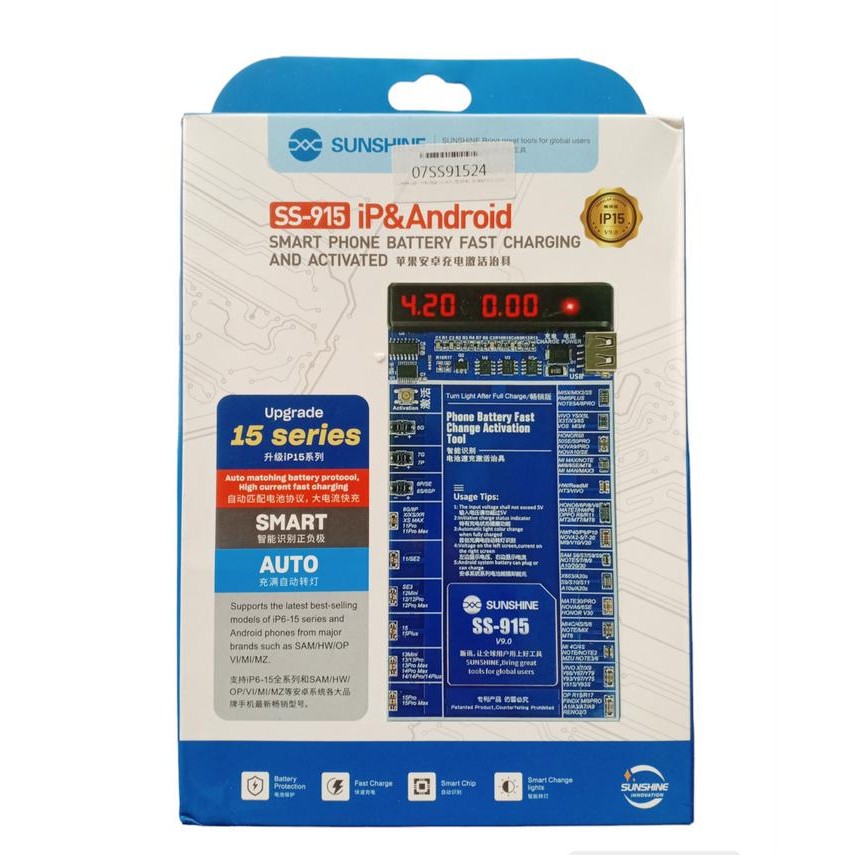 Alat Pancing Baterai Android And Iphone Sunshine SS-915 - Aktivator Baterai Sunshine SS-915 With