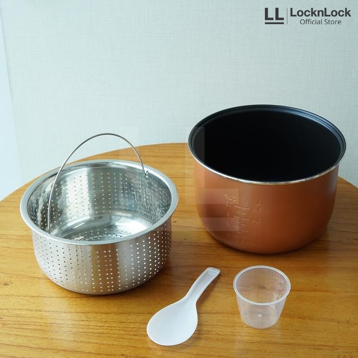 [Expert] LocknLock Smart Low Carbo Rice Cooker 5L - EJR353BLK