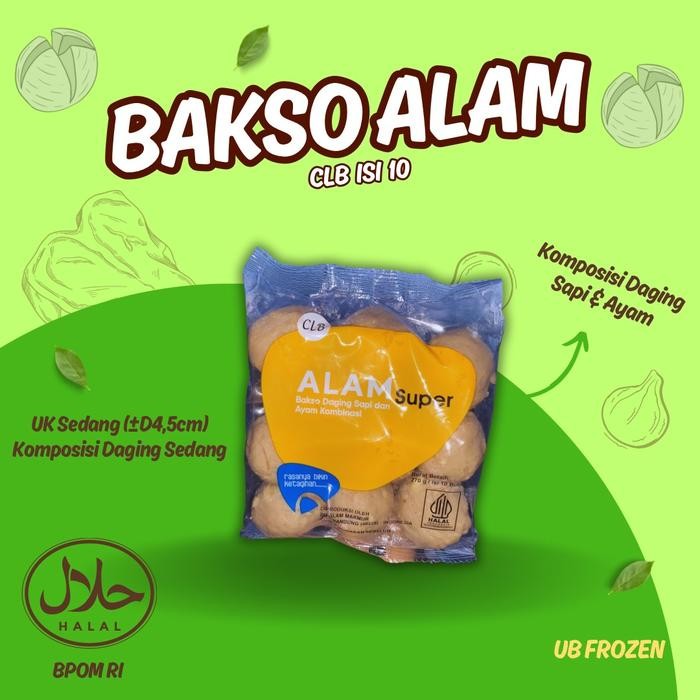 

New Baso Alam Super CLB 10 isi 10 butir Food Frozen Bakso