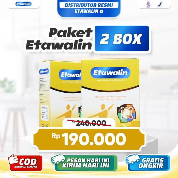 

New ETAWALIN PAKET 2 BOX ASLI & BPOM ORIGINAL RESMI Minuman Susu Bubuk Kambing Etawa Dengan Bahan