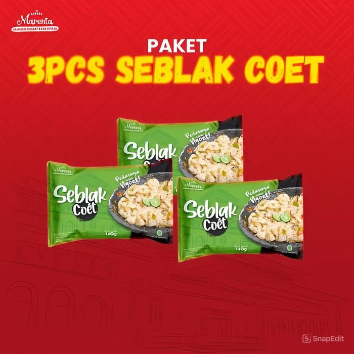 

Marenta PAKET 3PCS SEBLAK COET Cobek Cocol Pedas Viral Mamang Rafael Instan Kerupuk Mawar Food