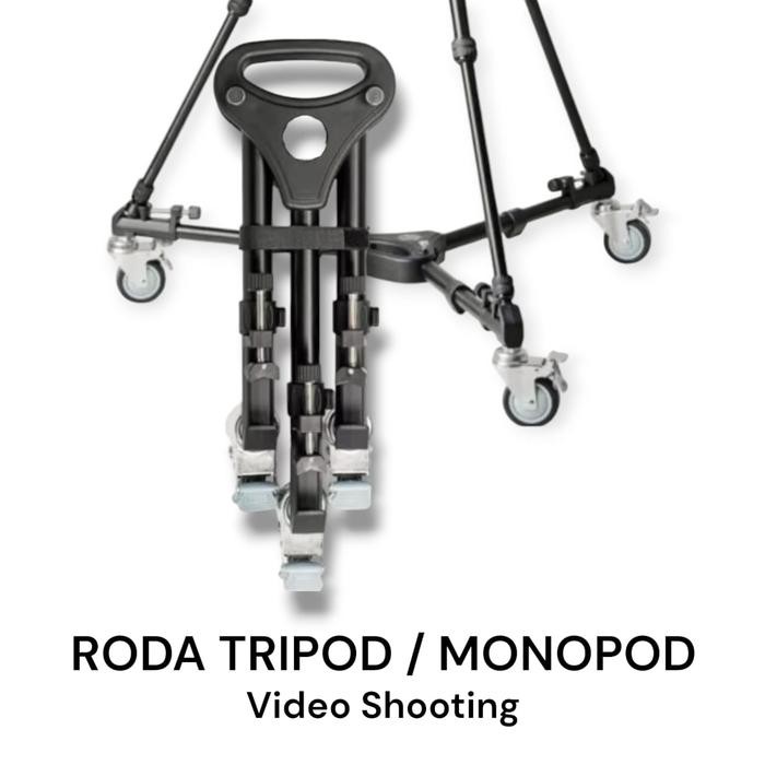 Dolly Tripod EA2TT VX900 For Roda Tripod Camera and Video shooting Kamera Rubber