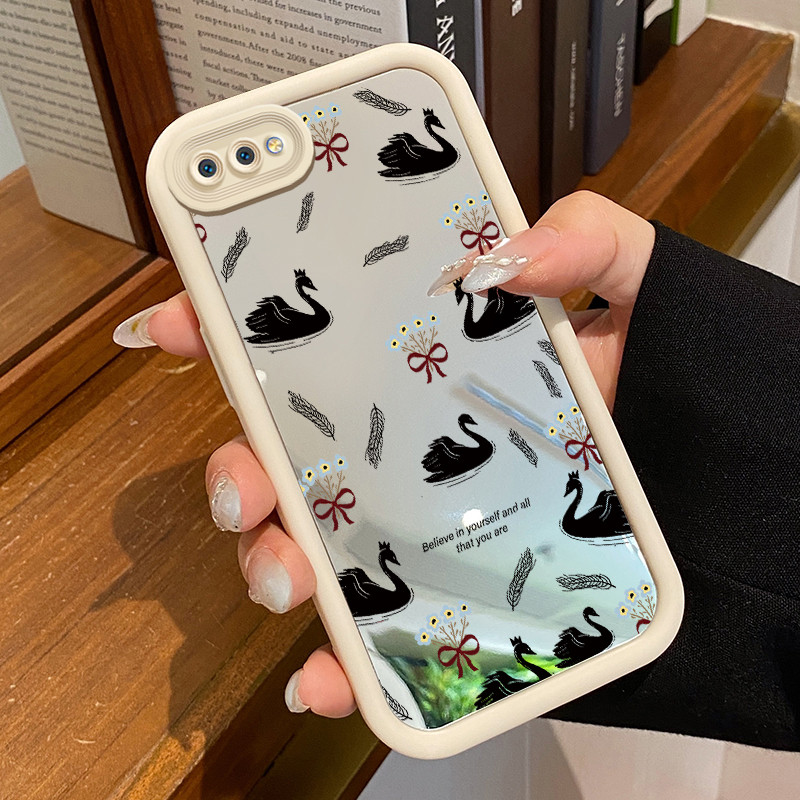 Casing Hp Realme C2 Realme C2s OPPO A1K Case Casing Angsa Putih Kasing HP Kesing Silikon Softcase ce