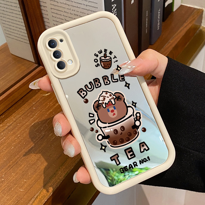 Casing Hp OPPO Reno 4 4G Reno4 Reno 4 5G Case Casing Beruang Coklat Kecil Kasing HP Kesing Silikon S