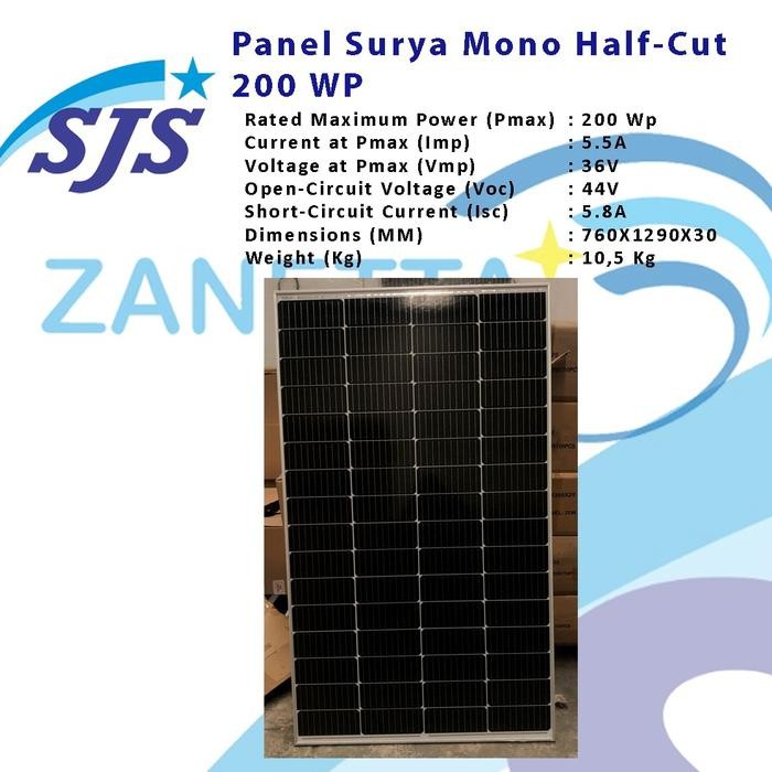 Solar cell 200wp monocrystalline Halfcut Zanetta