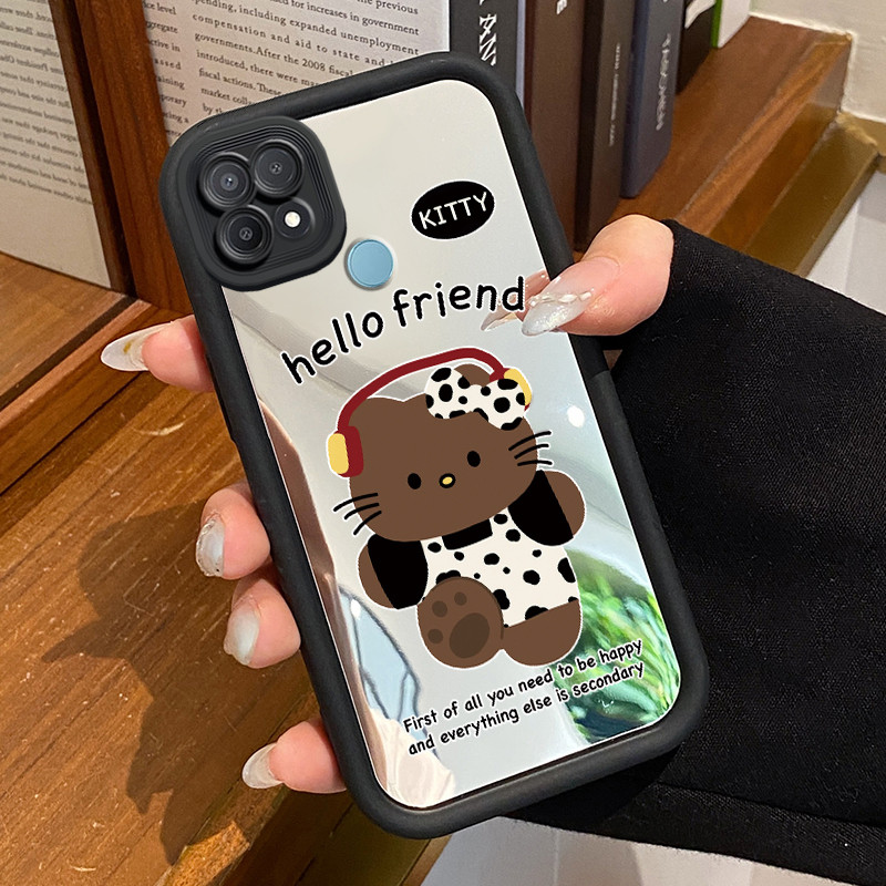 Casing Hp OPPO A15 A15s A35 Case Casing simpul kupu-kupu Kasing HP Kesing Silikon Softcase cermin