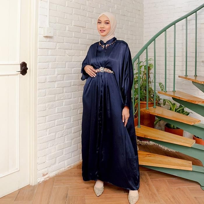 Missnomi - Khaleeda Kaftan / Kaftan Gamis / Kaftan Lebaran / Kaftan Wanita muslim panjang Silk Payet