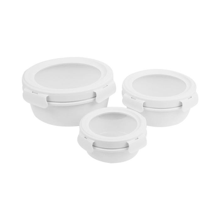 Baha - Informa Appetite Set 3 Pcs Aria Wadah Makanan Round Food Container Kotak Makan Food Grade