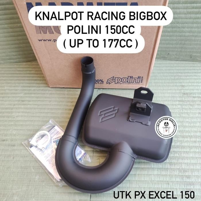 Knalpot Racing Polini Bigbox - . Utk Vespa Sprint Excel Dkk