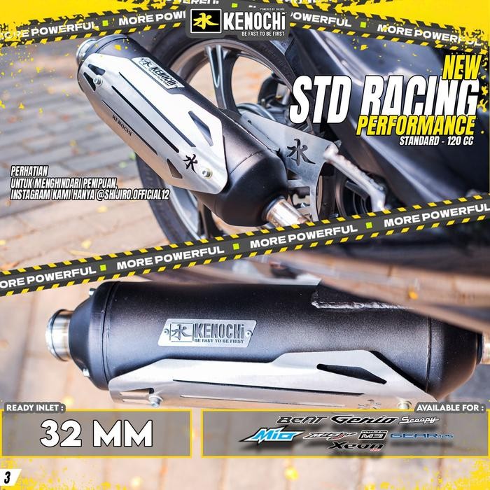 Knalpot Std Racing Kenochi Type Bulat For Beat Scoopy Mio Genio