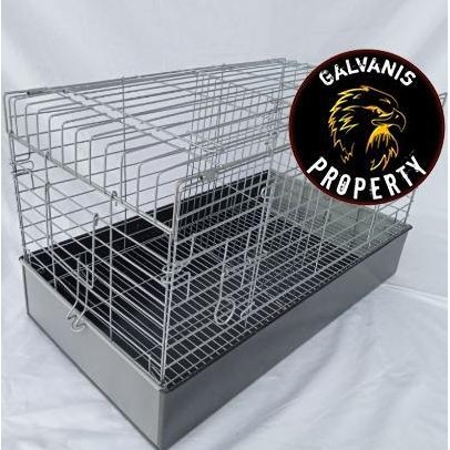 KANDANG KELINCI GALVANIS BESAR LIPAT BAHAN BESI / GALVANIS 76X45X46CM