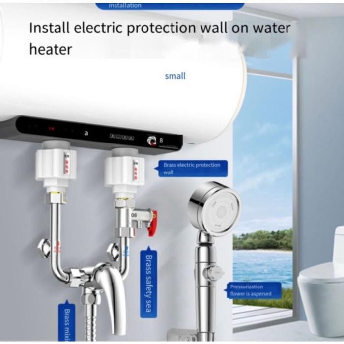 Terlaris Sambungan Pengaman water heater nepel Anti setrum L41A-kontak pengaman SALE