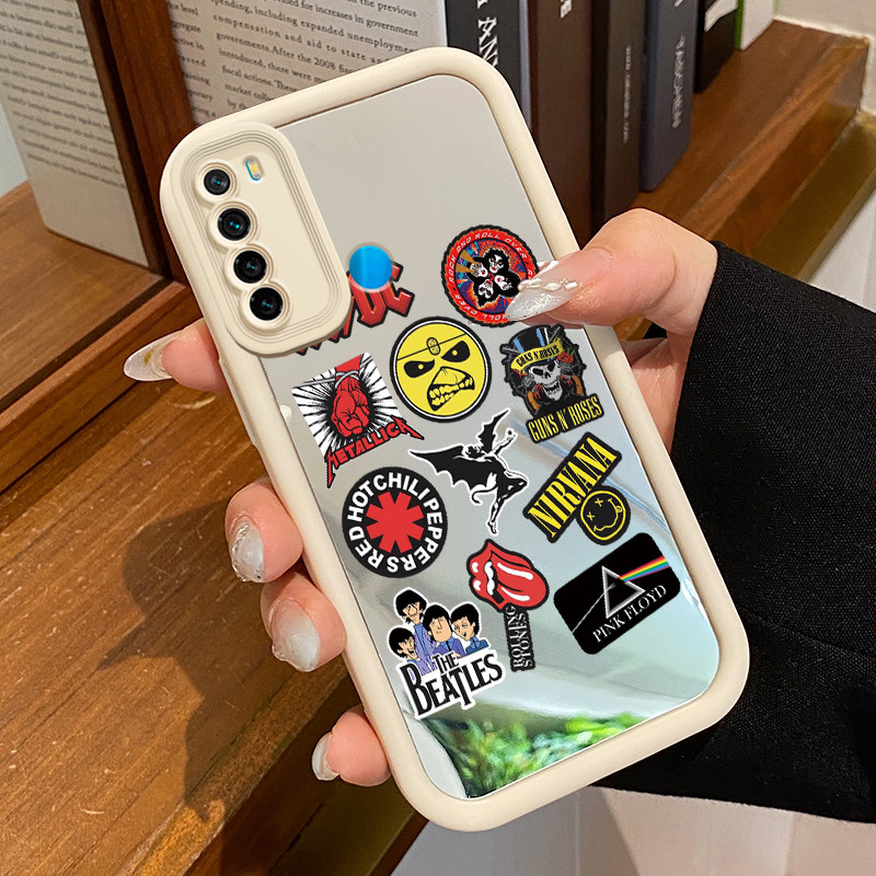 Casing Hp Untuk Xiaomi Redmi Note 8 Redmi Note 8T Redmi Note 8 Pro Case Tengkorak cermin Kasing tipi