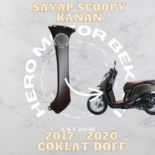 Sayap Kanan Kap Body Depan Scoopy New Fi Esp K93 2019 2020 Coklat Doff Matte Brown Non Original Abs